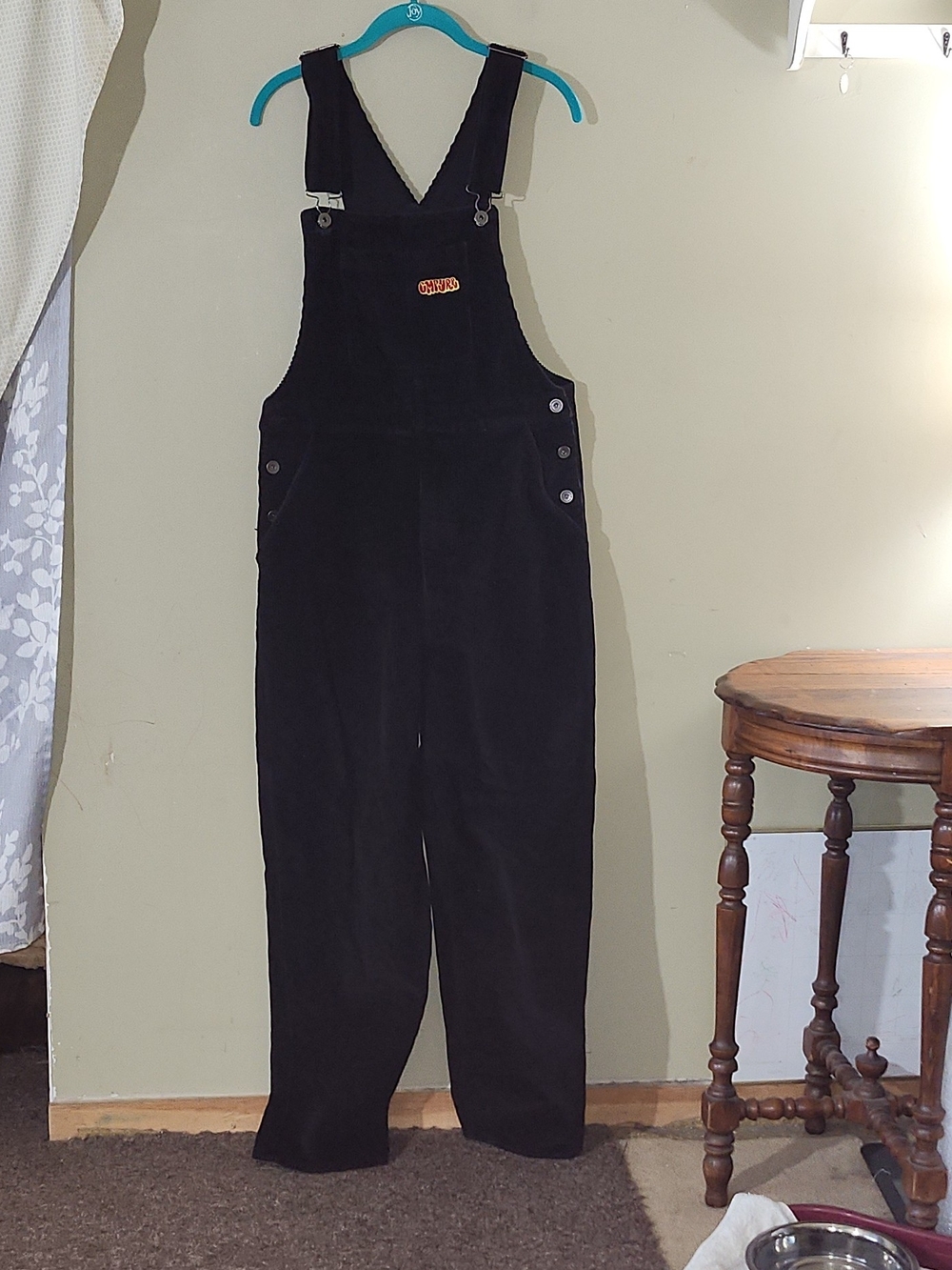 Empyre Black Corduroy Bib Jumpsuit